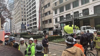 Construction incident at historic landmark. Image via MSN News.