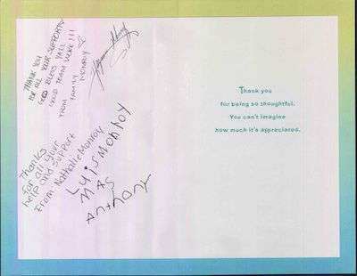Thank you card