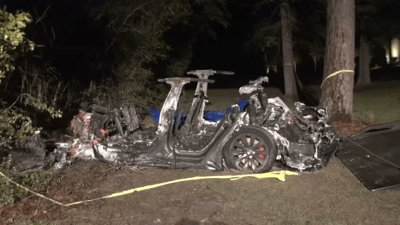 Tesla Model S Burns for Four Hours After Deadly Driverless Crash