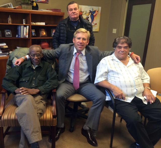 Maersk Alabama crew members with Brian Beckcom at the VB Attorneys office
