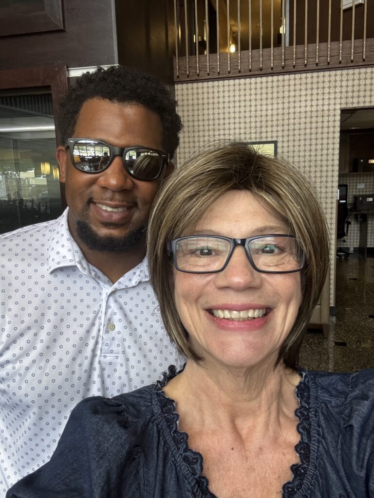 Maritime client Najee and Patti of VB Attorneys smiling together.