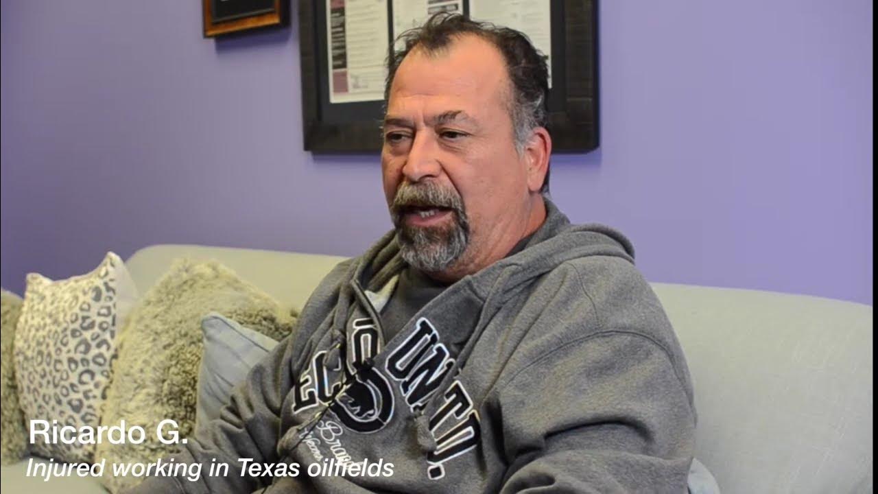 Ricardo G. seated during his official VB Attorneys video testimonial.